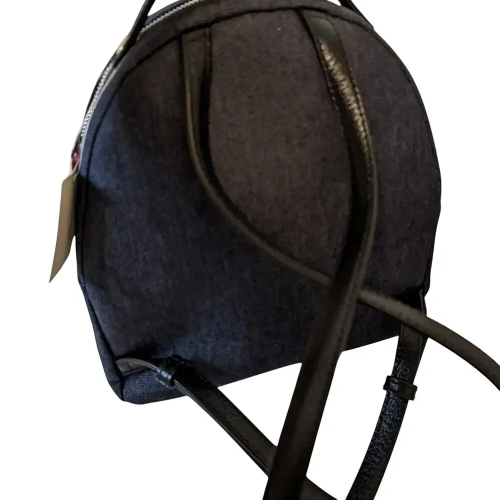 Kate Spade Grove Street Denim Poppy Embroidered Backpack New with Tag MSRP $299